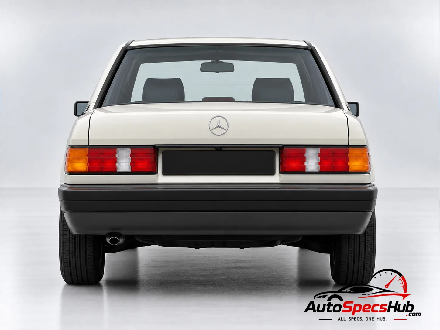 1982 (W201) Mercedes 190 rear view
