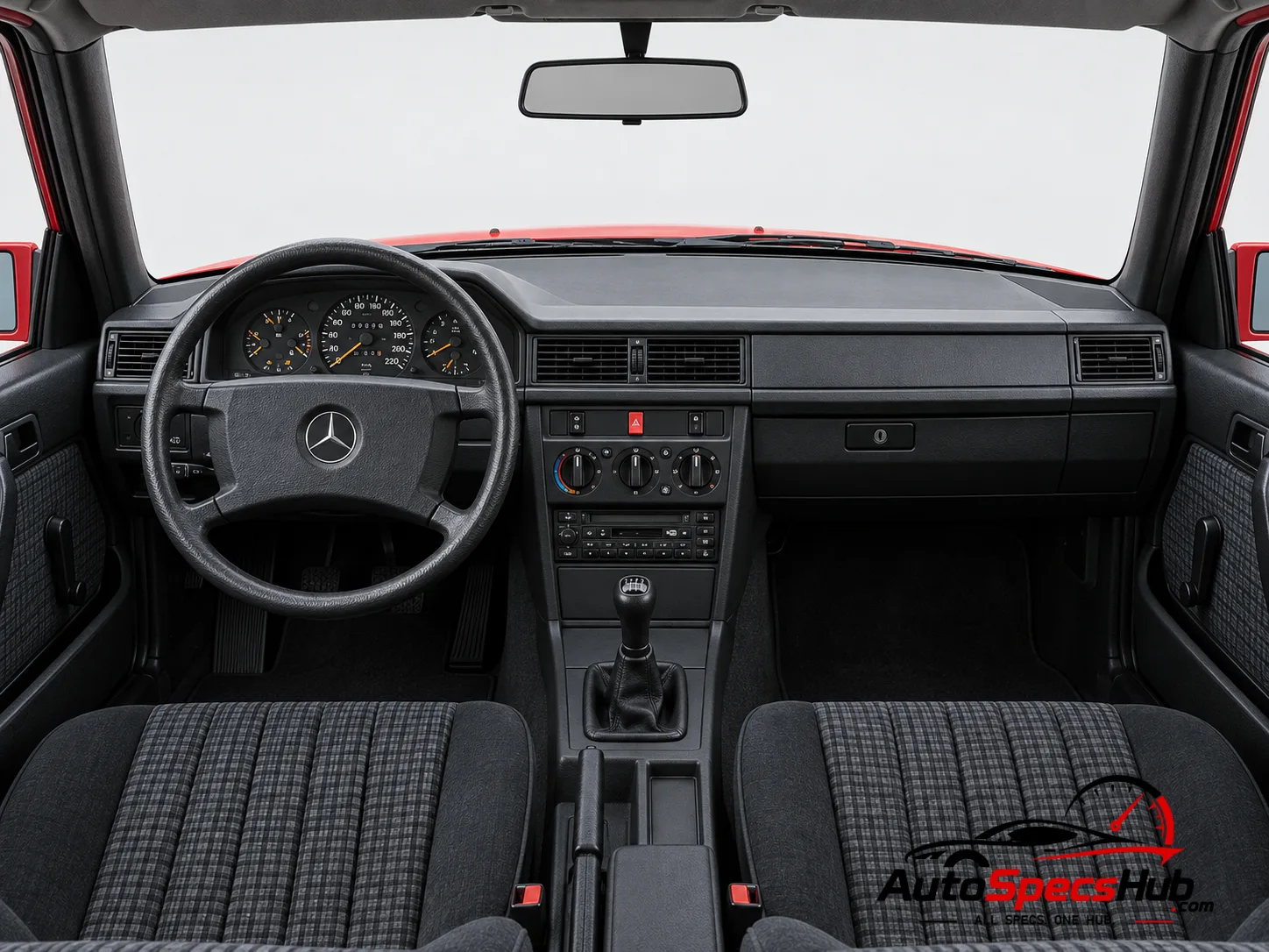 1984 (W201) Mercedes 190 interior dashboard and front cabin