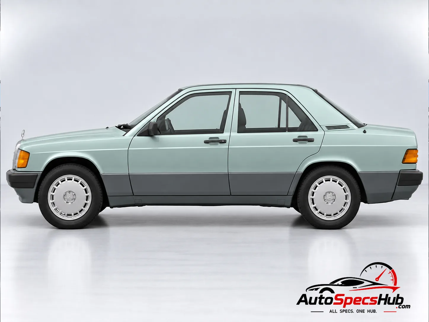 1983 (W201) Mercedes 190 D side profile