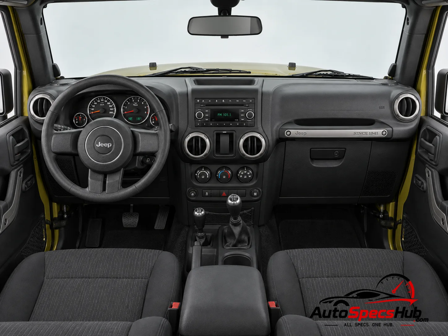 2007 (JK) Jeep Wrangler Unlimited 2.8 CRD interior dashboard and front cabin
