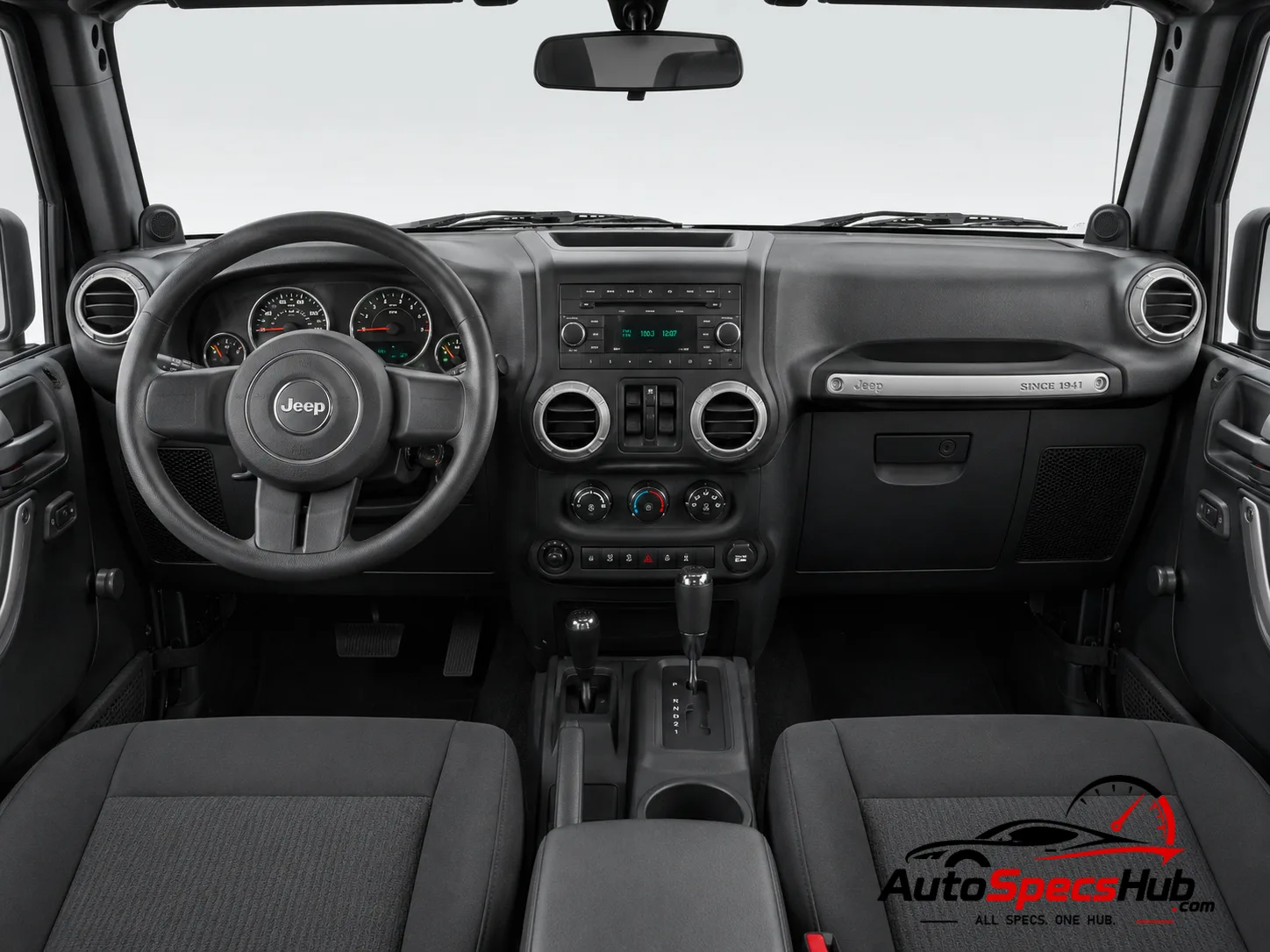 2007 (JK) Jeep Wrangler Unlimited 3.8 interior dashboard and front cabin