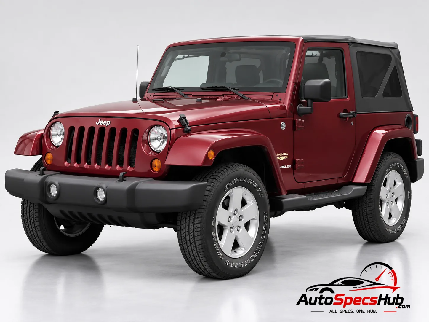 2007 (JK) Jeep Wrangler 3.8 front three-quarter view