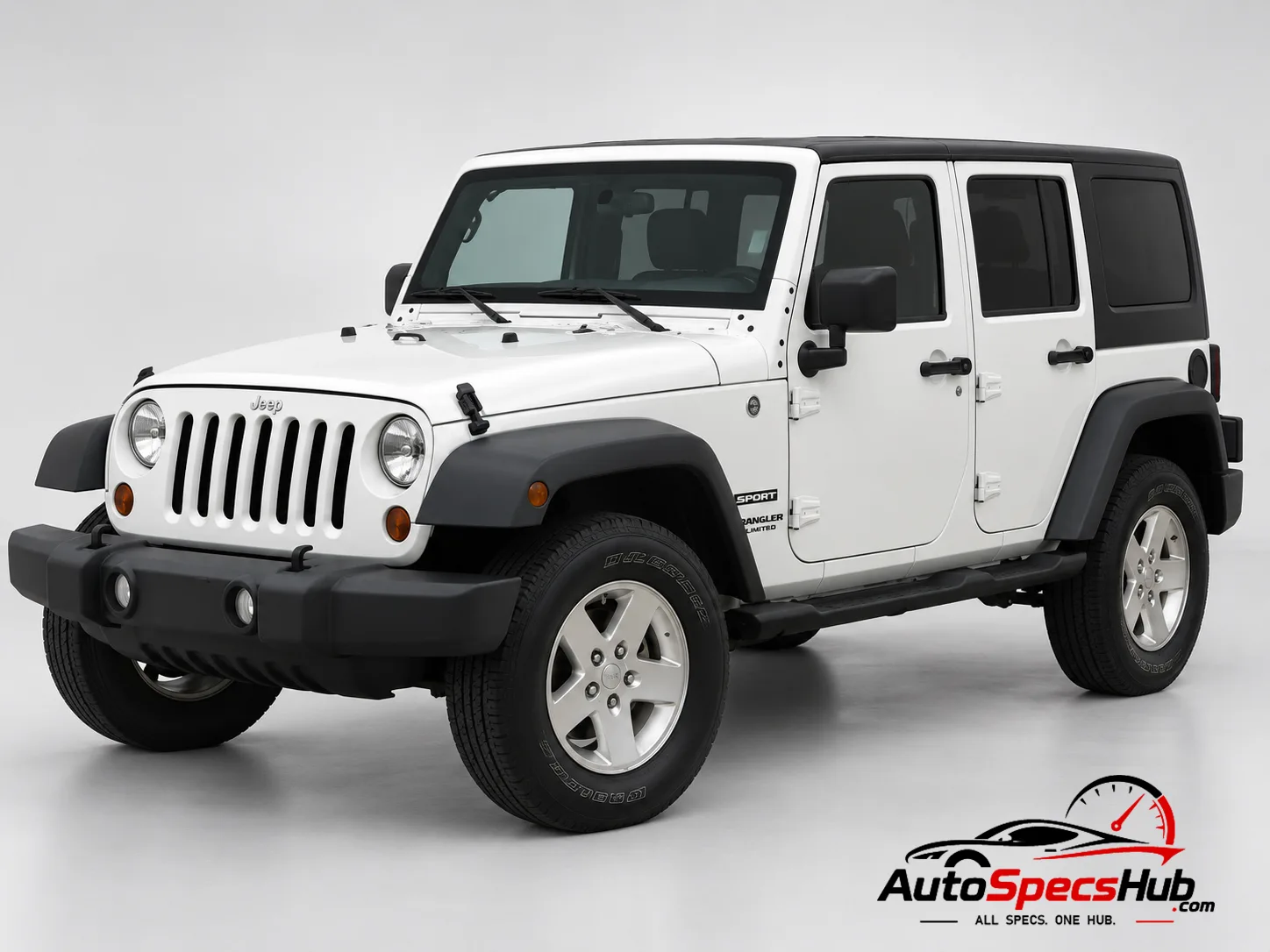 2011 (JK) Jeep Wrangler Unlimited 3.8 front three-quarter view