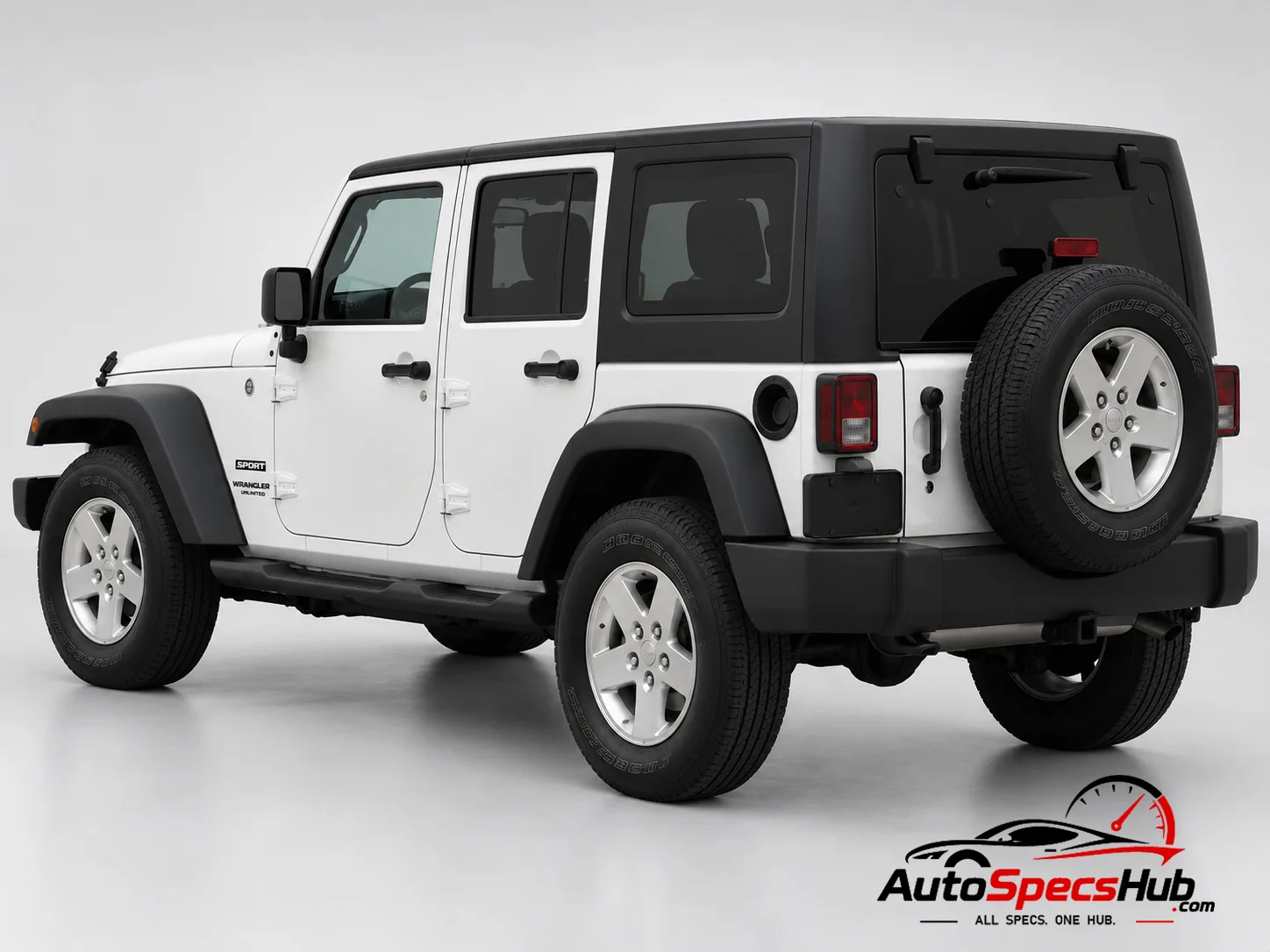 2011 (JK) Jeep Wrangler Unlimited 3.8 rear three-quarter view