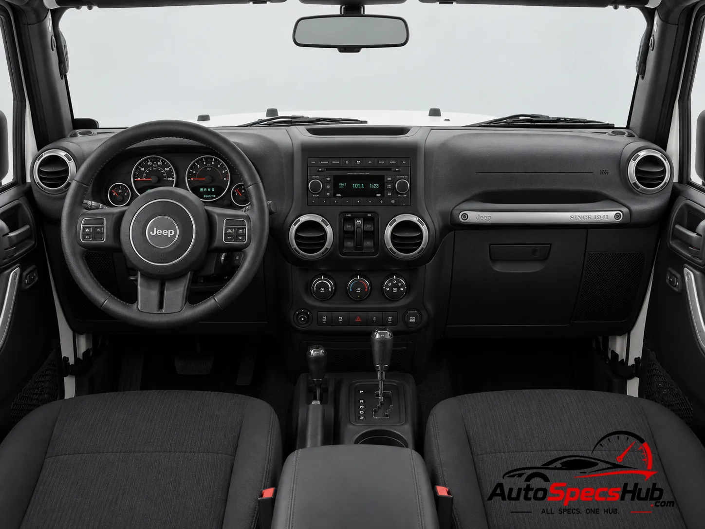 2011 (JK) Jeep Wrangler Unlimited 3.8 interior dashboard and front cabin