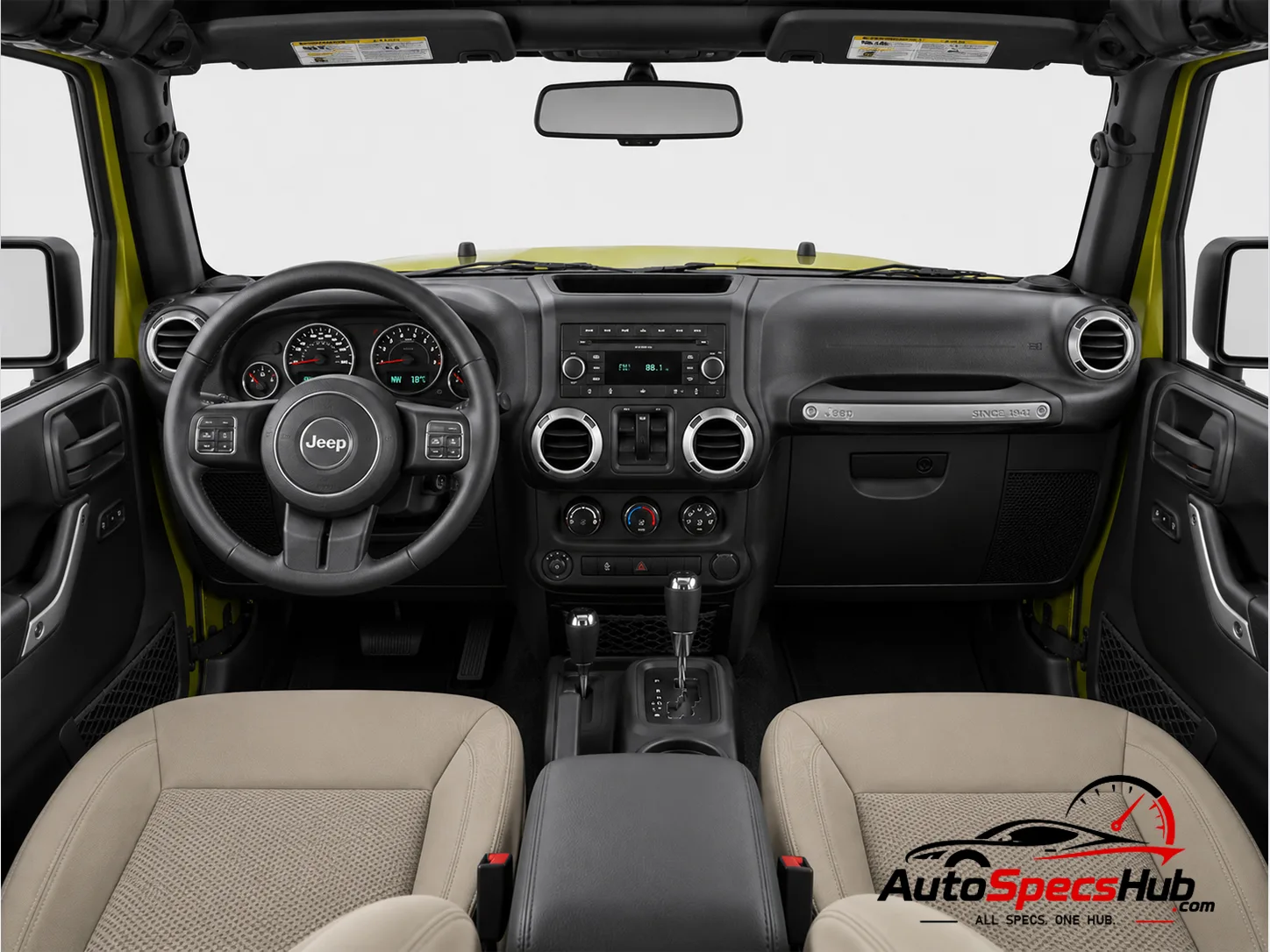 2011 (JK) Jeep Wrangler Unlimited 2.8 CRD interior dashboard and front cabin