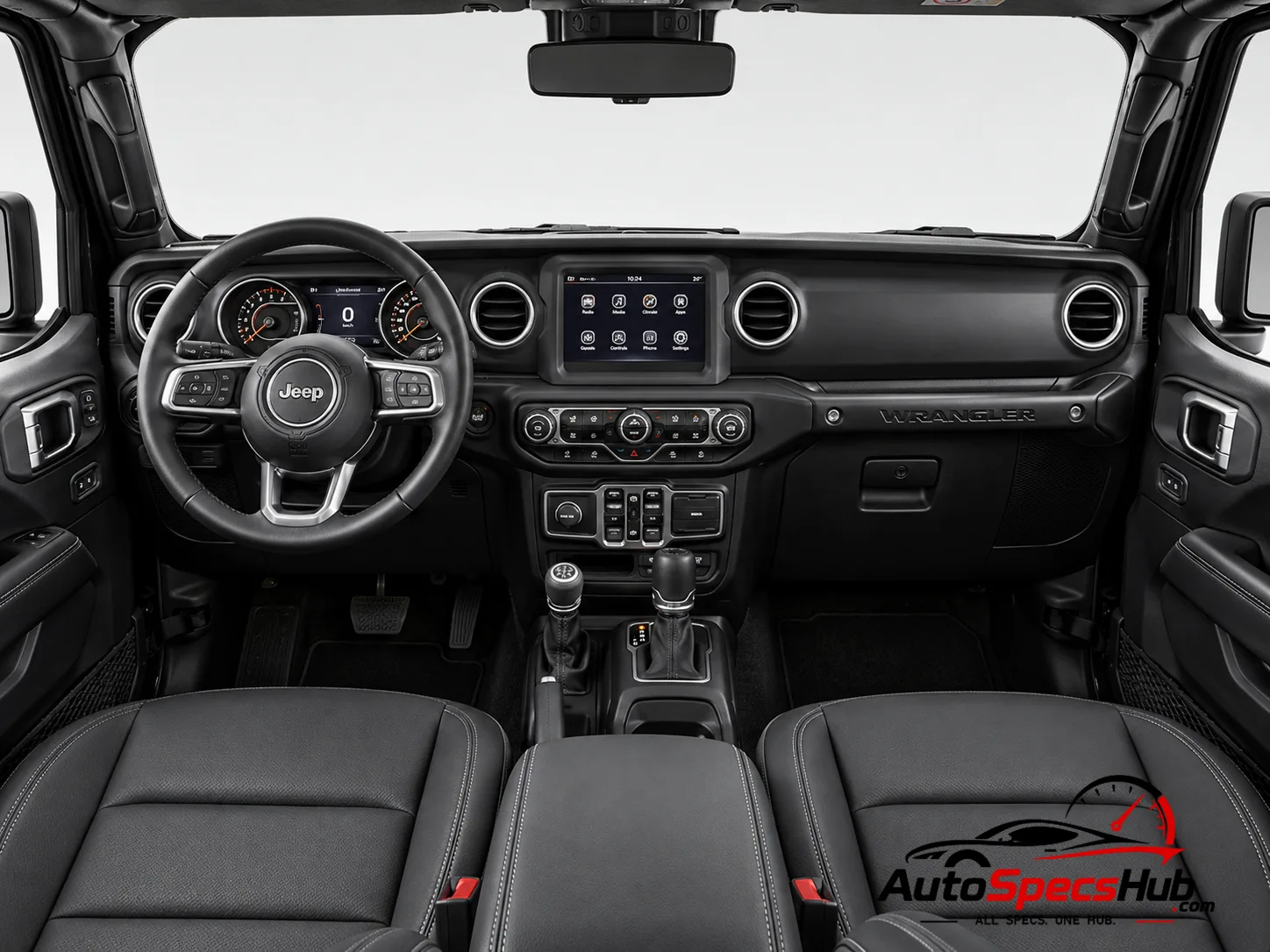 2018 (JL) Jeep Wrangler 2.2 MultiJet interior dashboard and front cabin