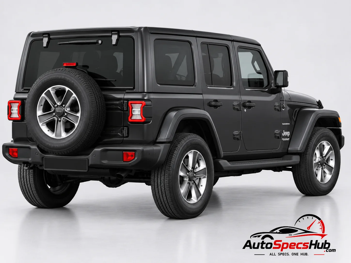 2018 (JL) Jeep Wrangler Unlimited 2.2 MultiJet rear three-quarter view