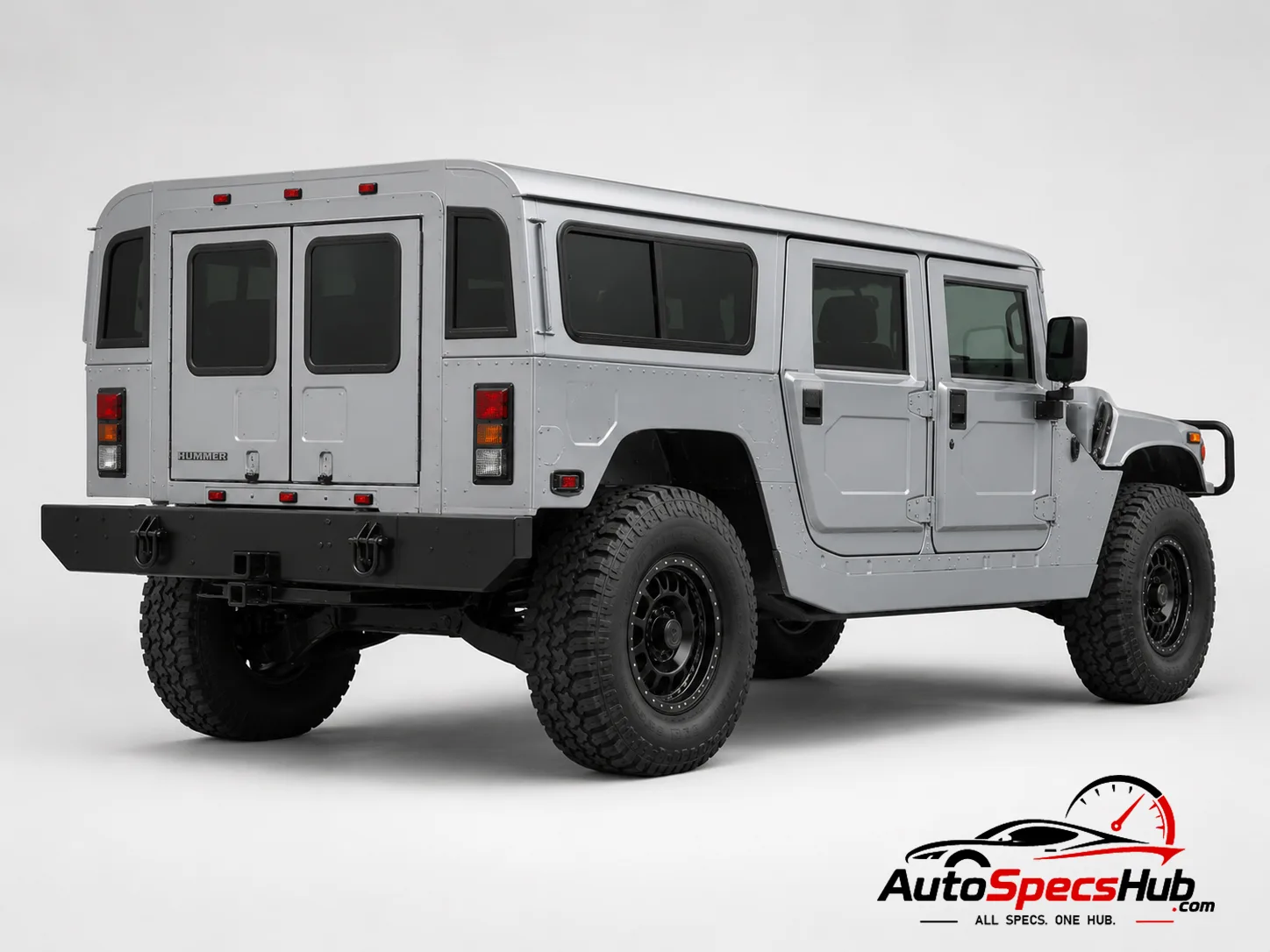 2005 Hummer H1 Alpha rear three-quarter view