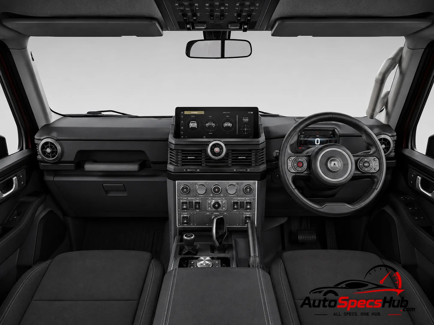2022 Ineos Grenadier Station Wagon Diesel interior dashboard and front cabin