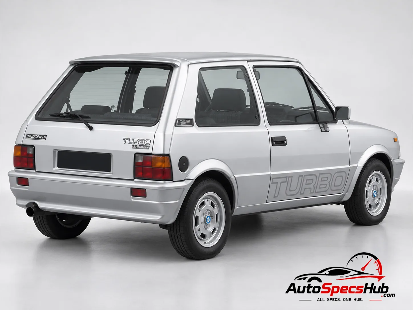 1987 Innocenti Turbo de Tomaso rear three-quarter view