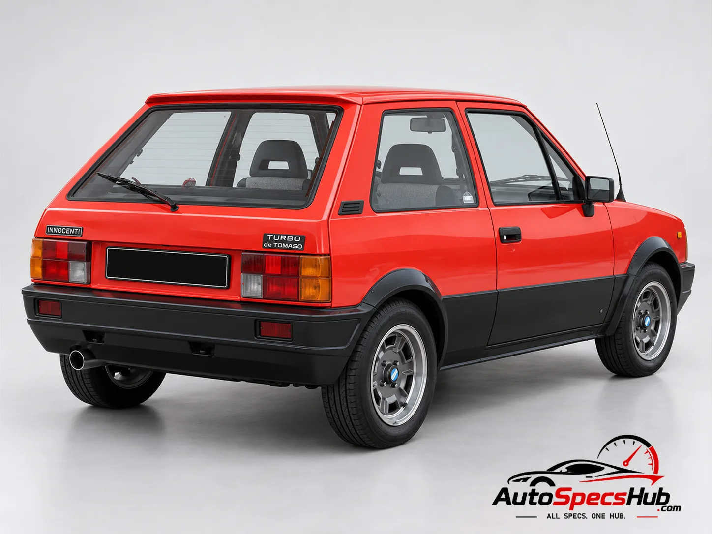 1989 Innocenti Turbo de Tomaso rear three-quarter view