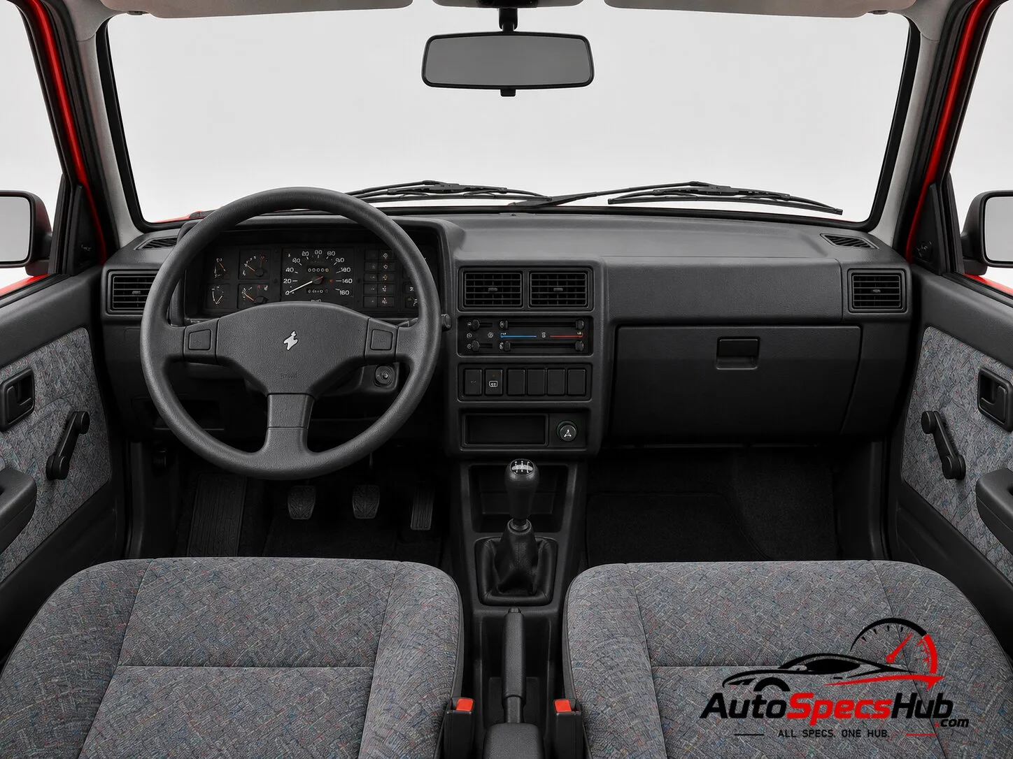 1992 Innocenti Small 990 Cat interior dashboard and front cabin