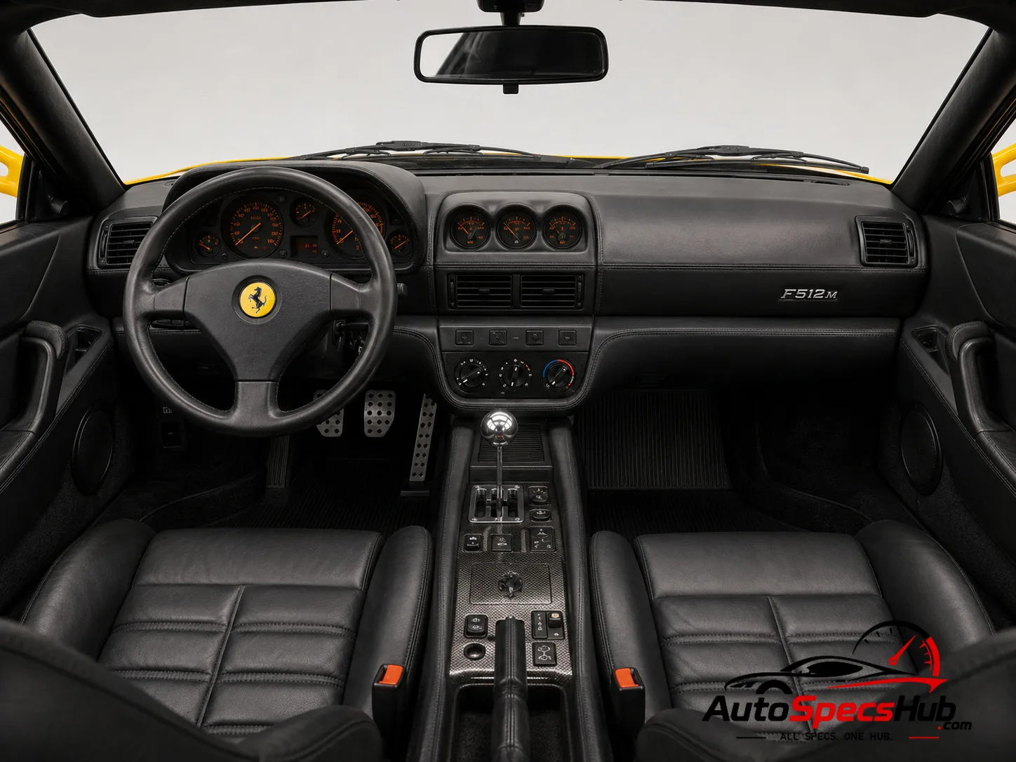 1994 Ferrari F512 M interior cockpit and seats
