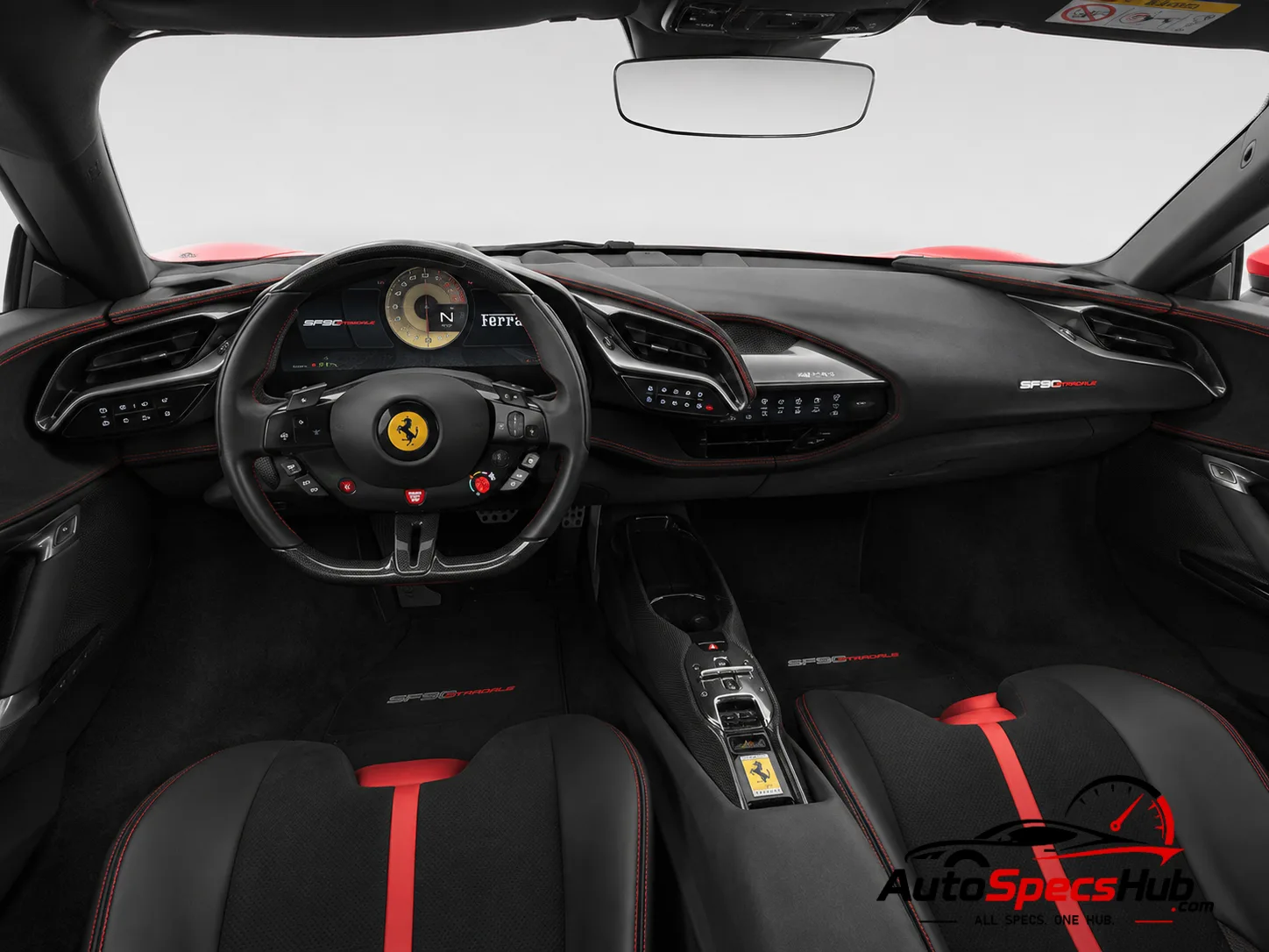 2019 Ferrari SF90 Stradale interior cockpit and seats