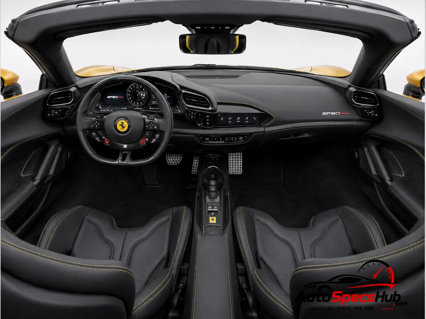 2020 Ferrari SF90 Spider interior cockpit and seats
