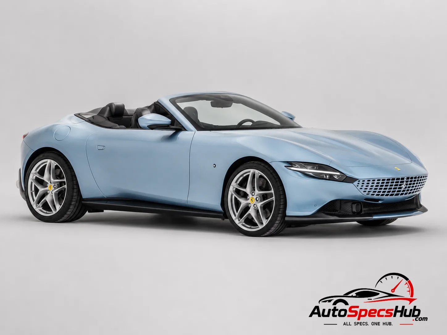 2023 Ferrari Roma Spider front three-quarter view