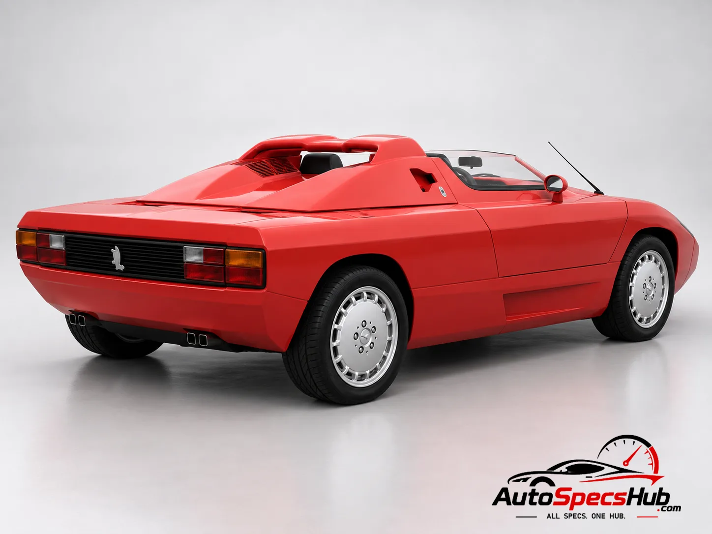 1991 Isdera Spyder 036i rear three-quarter view