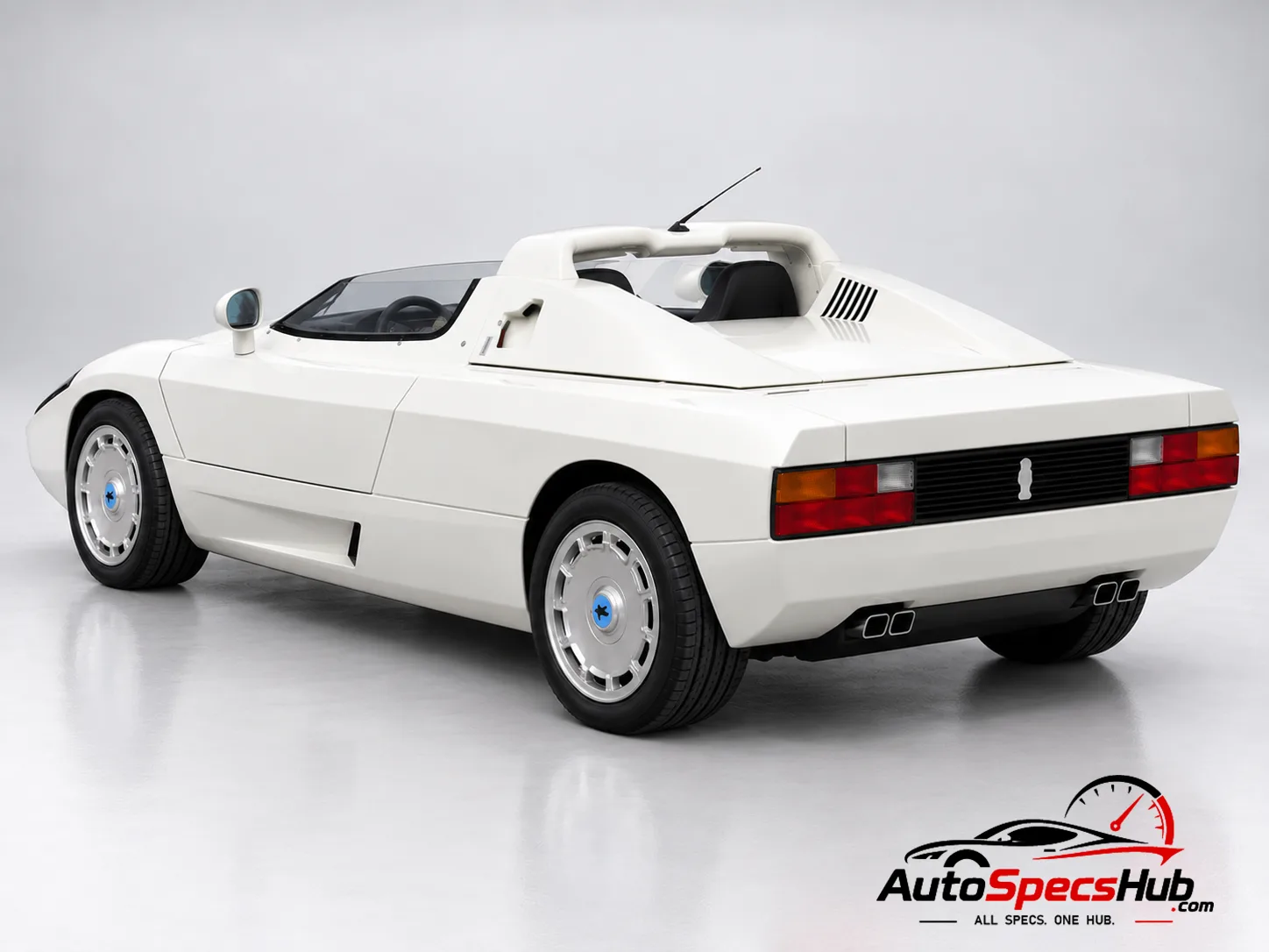 1988 Isdera Spyder 036i rear three-quarter view