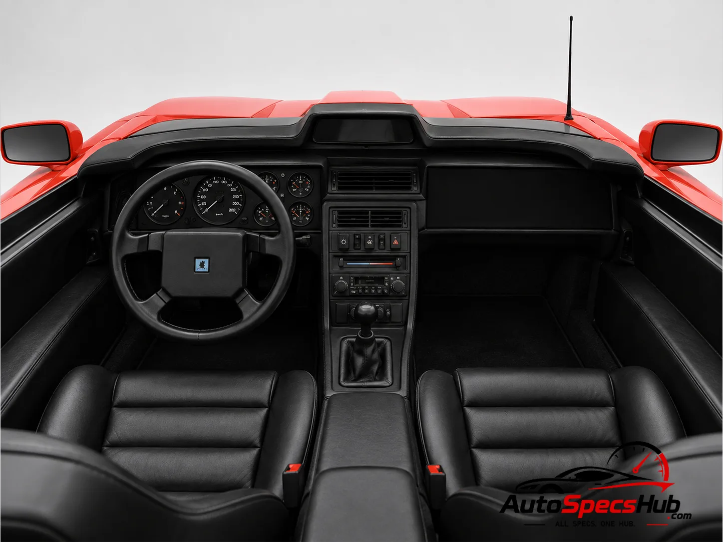 1982 Isdera Spyder 033i interior cockpit and seats