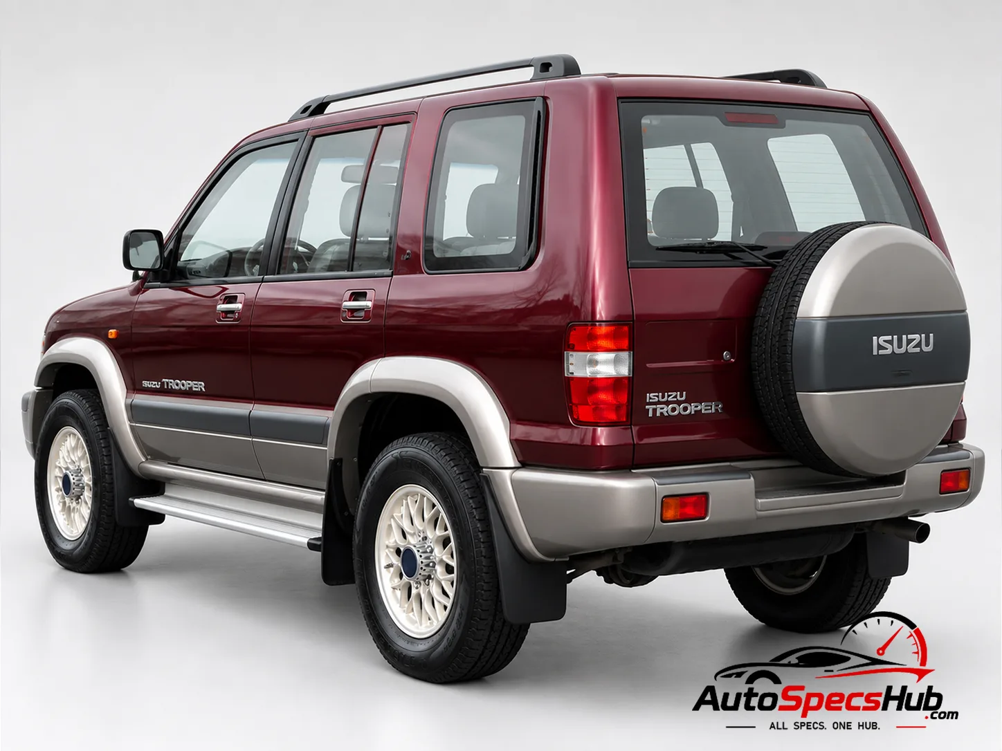 2000 Isuzu Trooper 3.5 V6 rear three-quarter view
