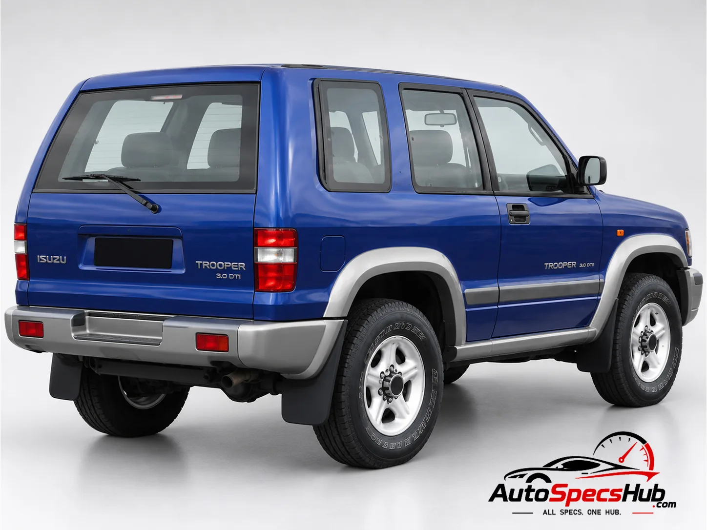 2000 Isuzu Trooper 3.0 DTI rear three-quarter view