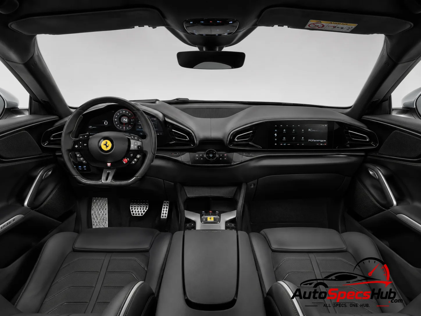 2022 Ferrari Purosangue interior dashboard and front cabin
