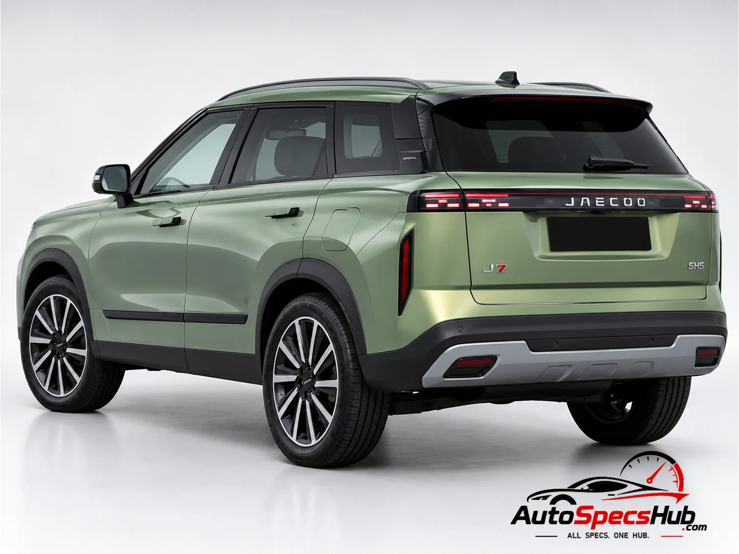 2024 JAECOO J7 SHS rear three-quarter view
