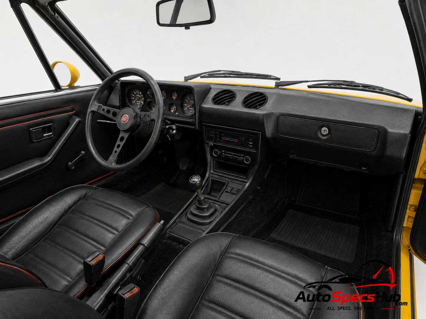1972 Fiat Bertone X 1/9 interior cockpit and seats
