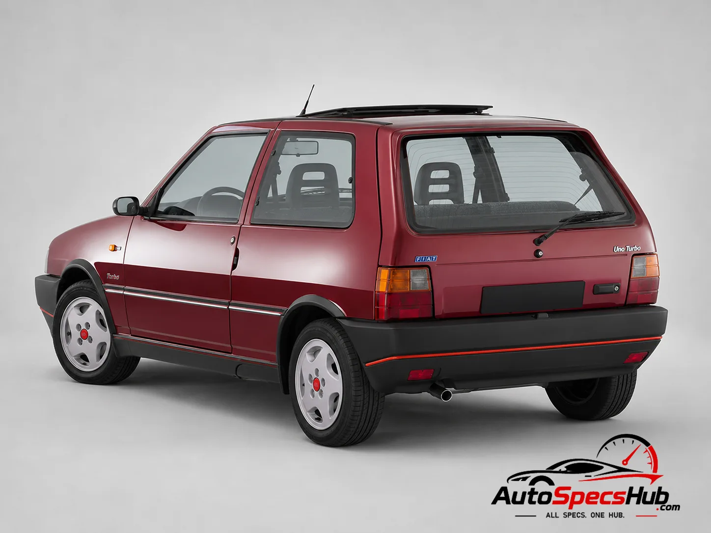 1990 Fiat Uno DS rear three-quarter view