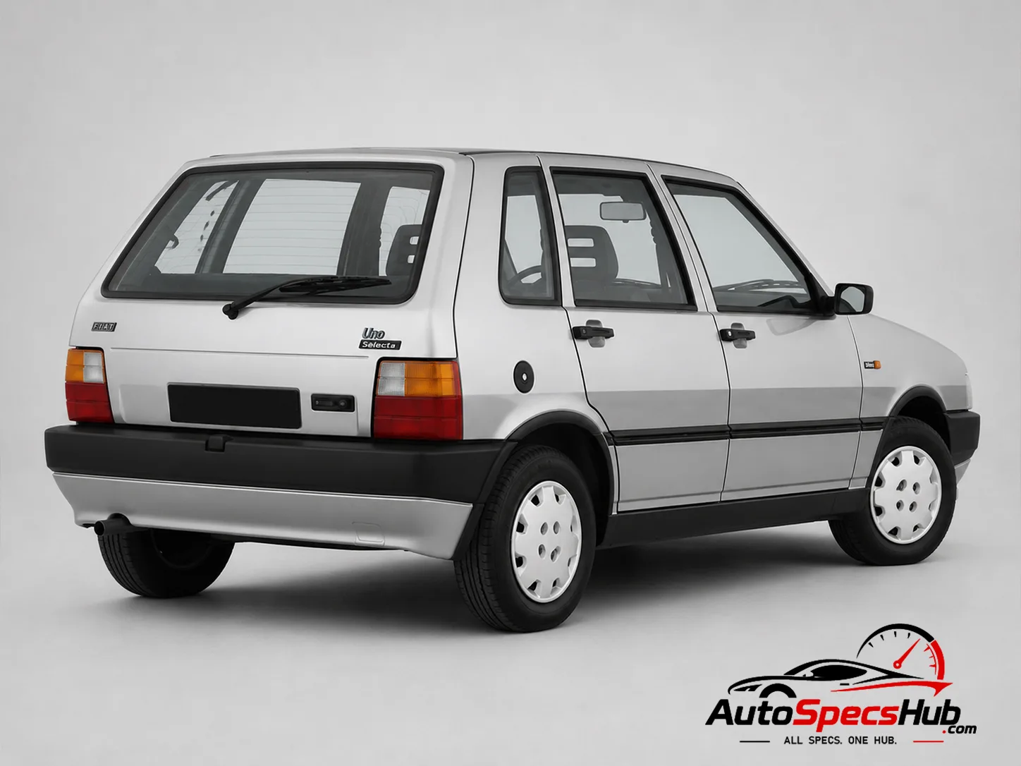 1990 Fiat Uno Selecta rear three-quarter view
