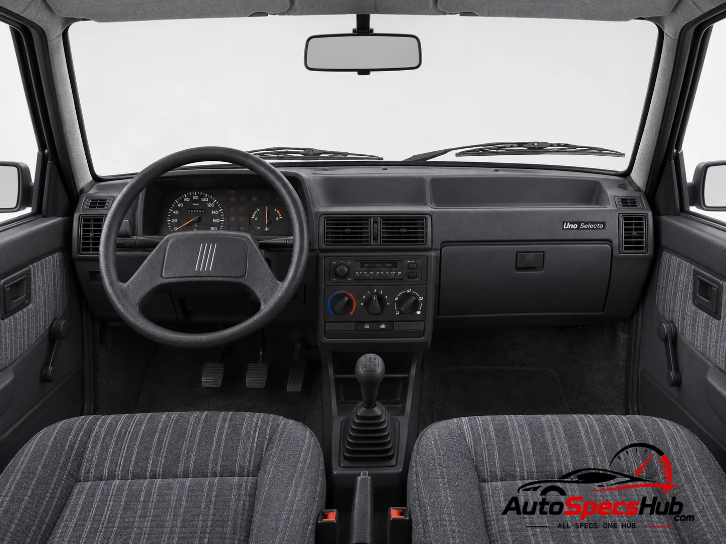 1990 Fiat Uno Selecta interior dashboard and front cabin