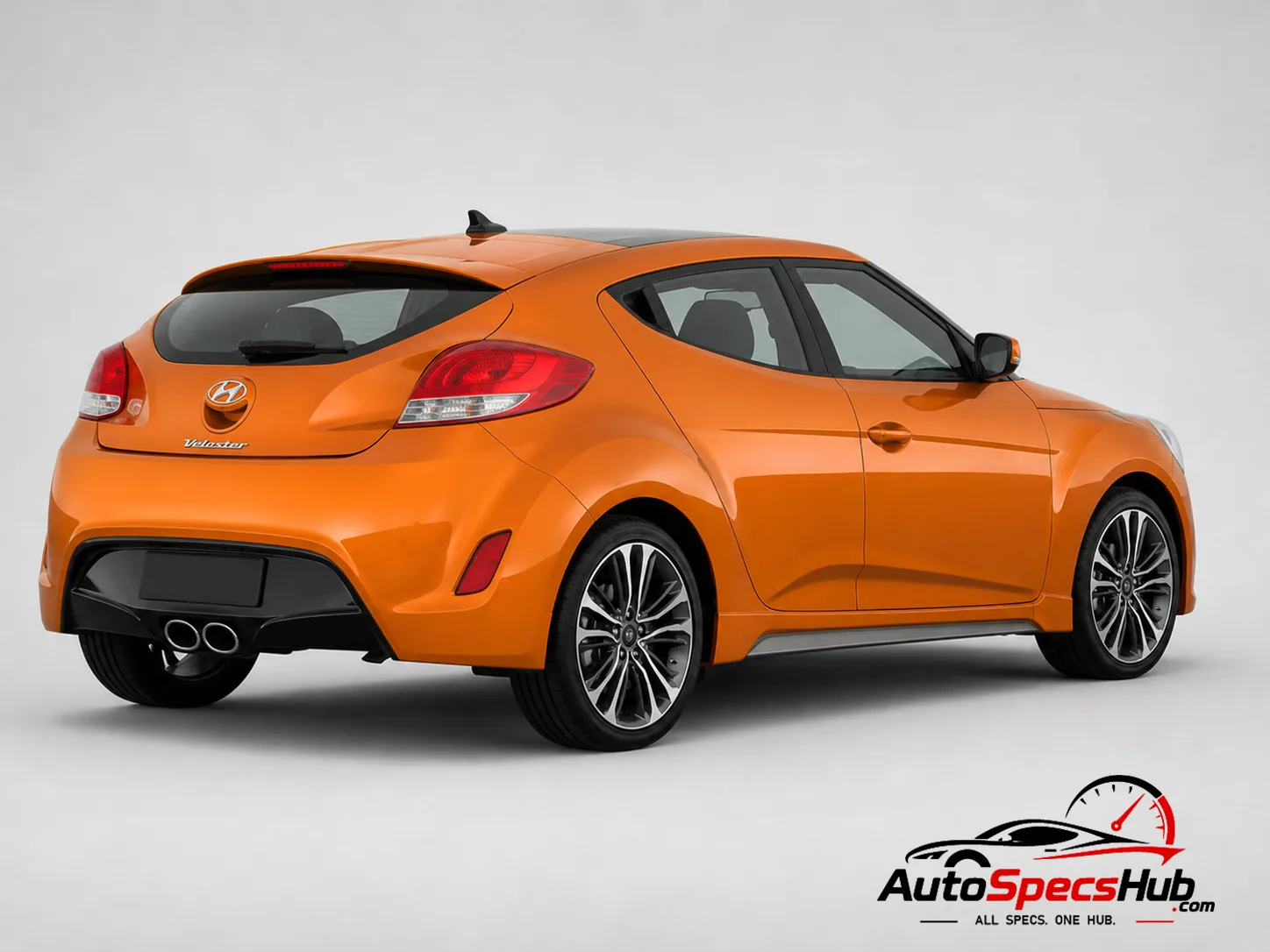 2015 Hyundai Veloster 1.6 Turbo rear three-quarter view