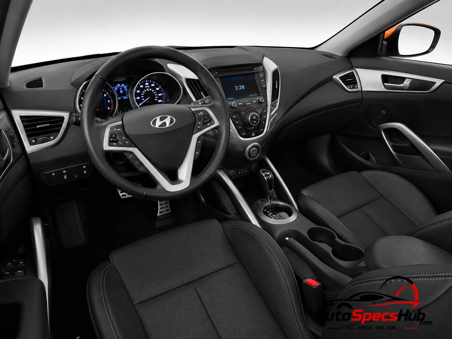 2015 Hyundai Veloster 1.6 Turbo interior dashboard and front cabin