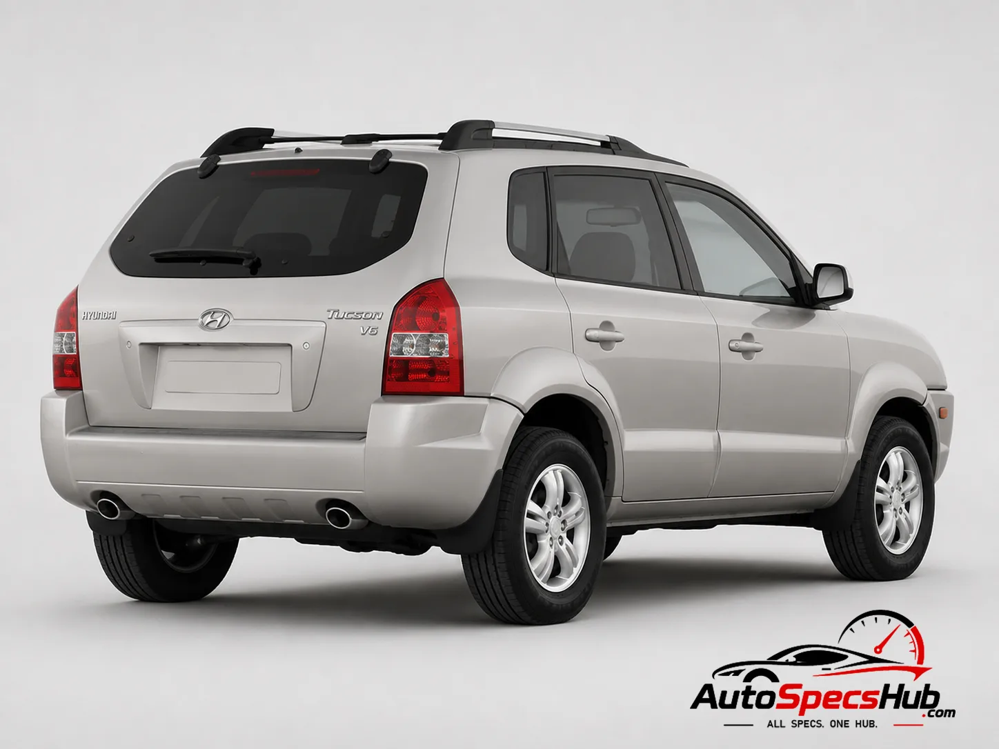 2005 Hyundai Tucson 2.0 4WD rear three-quarter view
