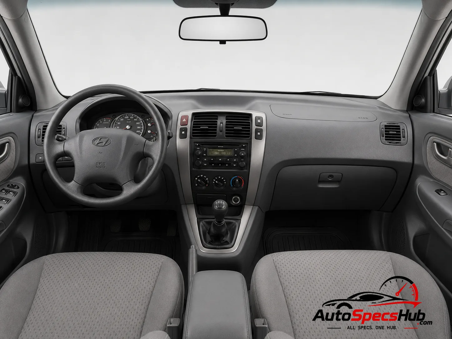 2005 Hyundai Tucson 2.0 CRDi 2WD interior dashboard and front cabin