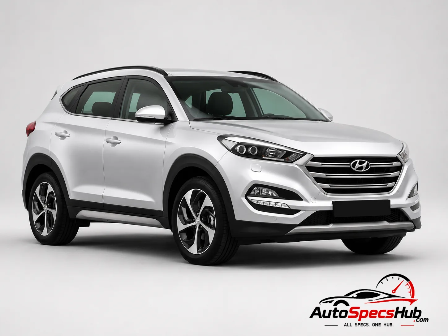 2015 Hyundai Tucson 2.0 CRDi blue 2WD 136 front three-quarter view
