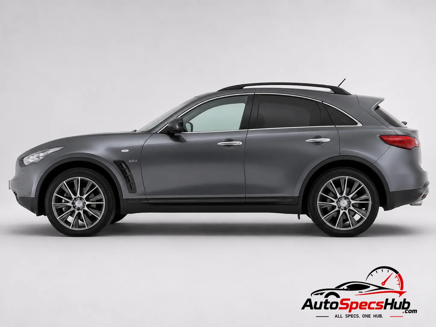 2013 (S51) Infiniti QX70 3.0d side profile