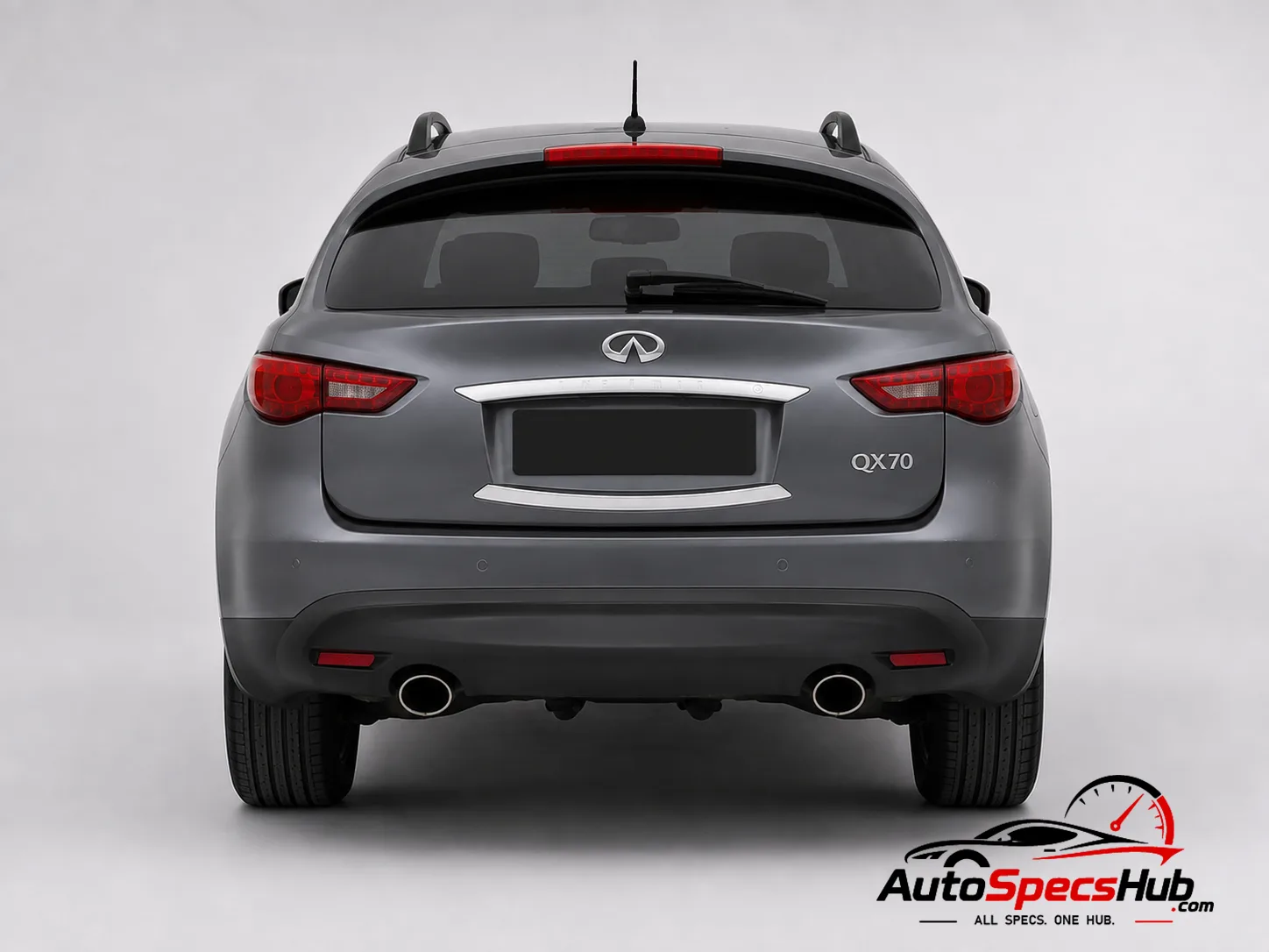 2013 (S51) Infiniti QX70 3.0d rear view