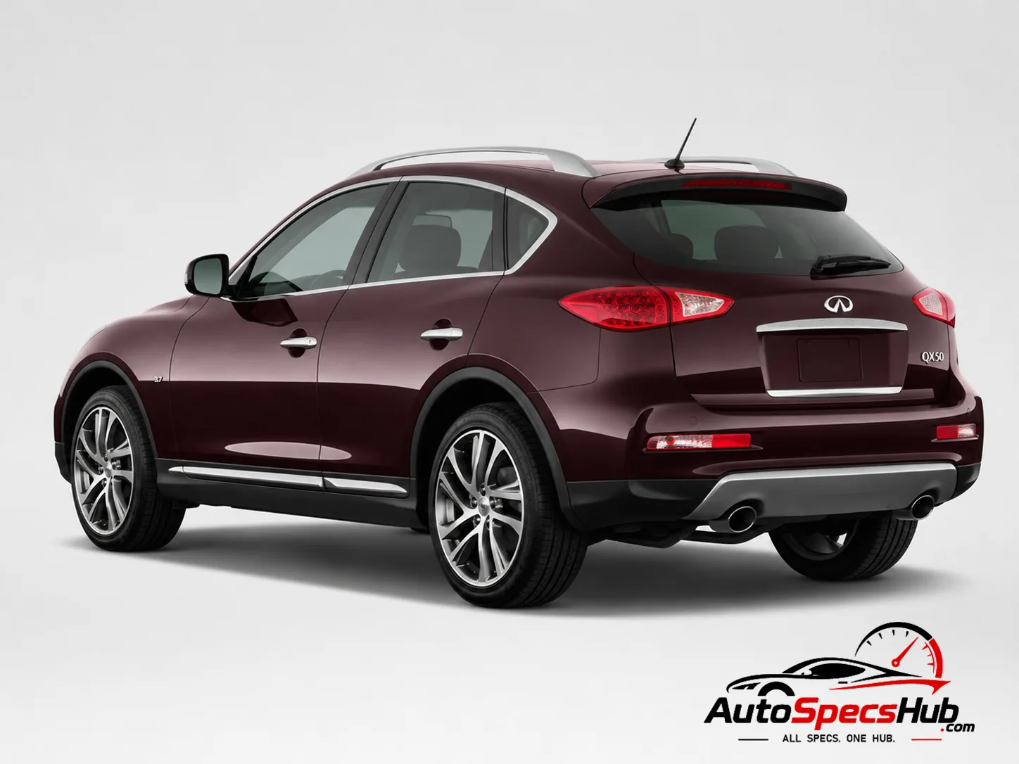 2013 (J50) Infiniti QX50 3.7 rear three-quarter view