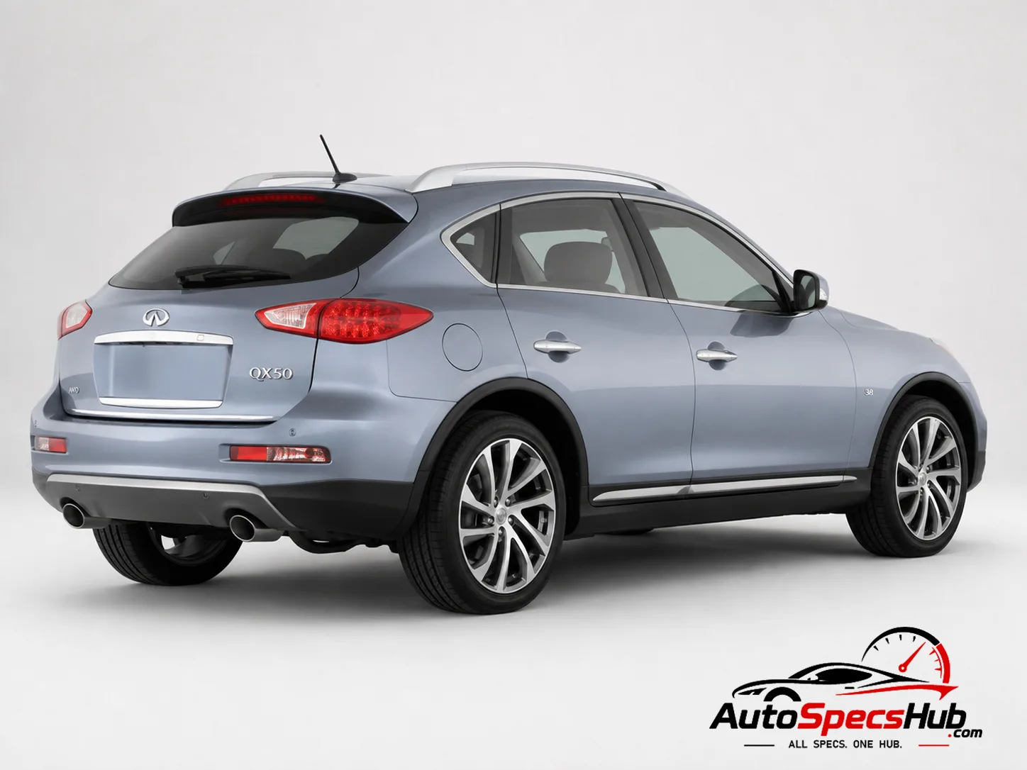 2013 (J50) Infiniti QX50 3.0d rear three-quarter view