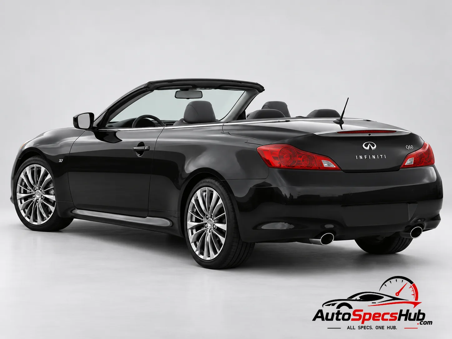 2013 (V36) Infiniti Q60 Cabriolet 3.7 rear three-quarter view