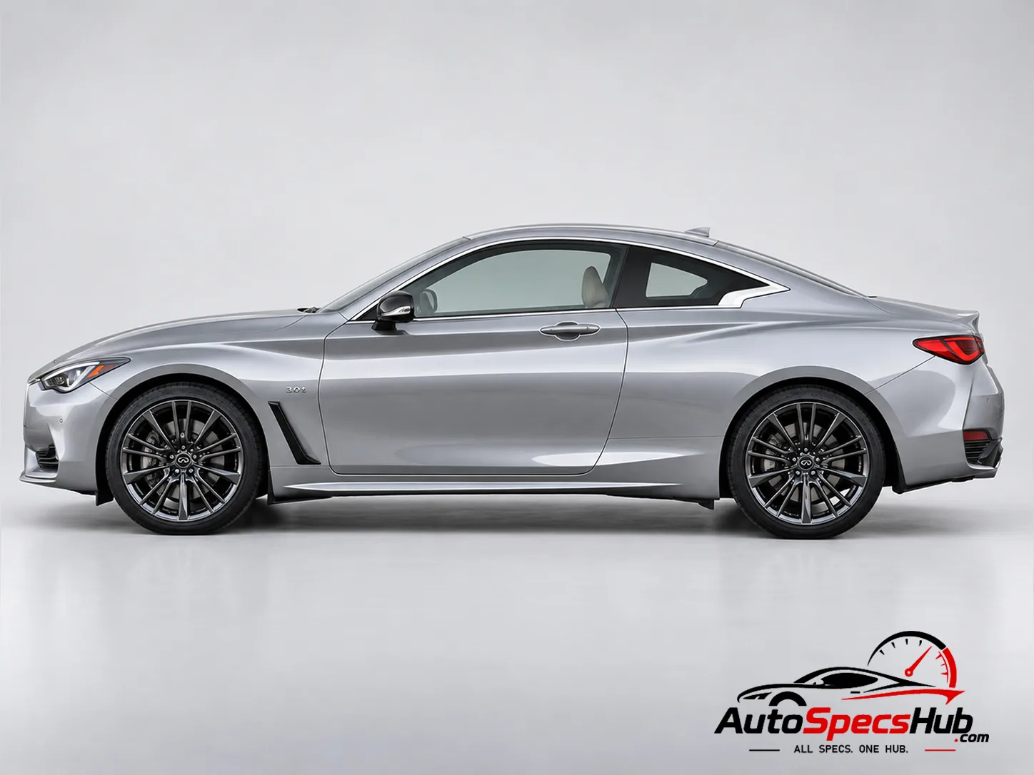 2016 (CV37) Infiniti Q60 3.0t AWD side profile