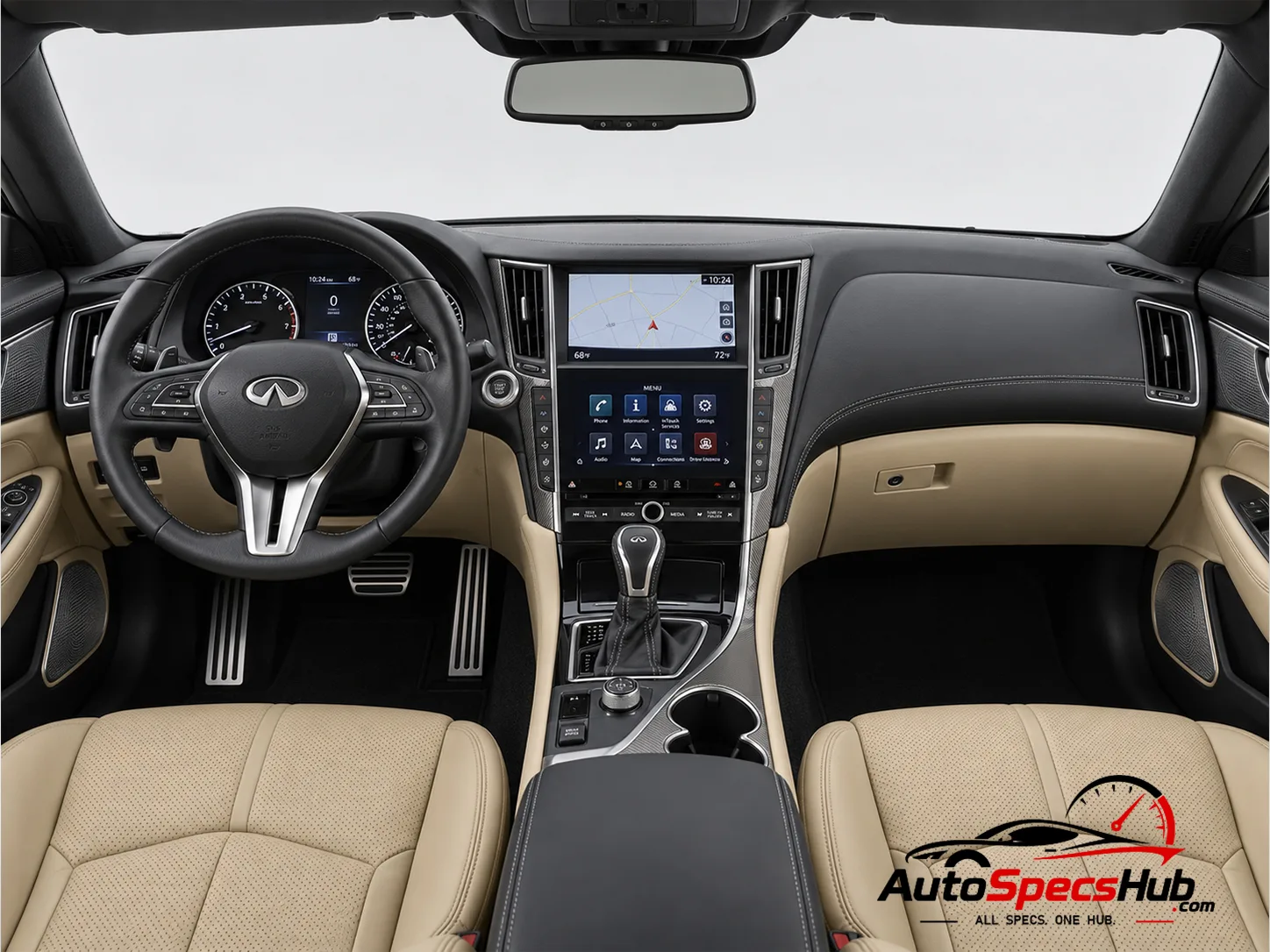2016 (CV37) Infiniti Q60 3.0t AWD interior cockpit and seats