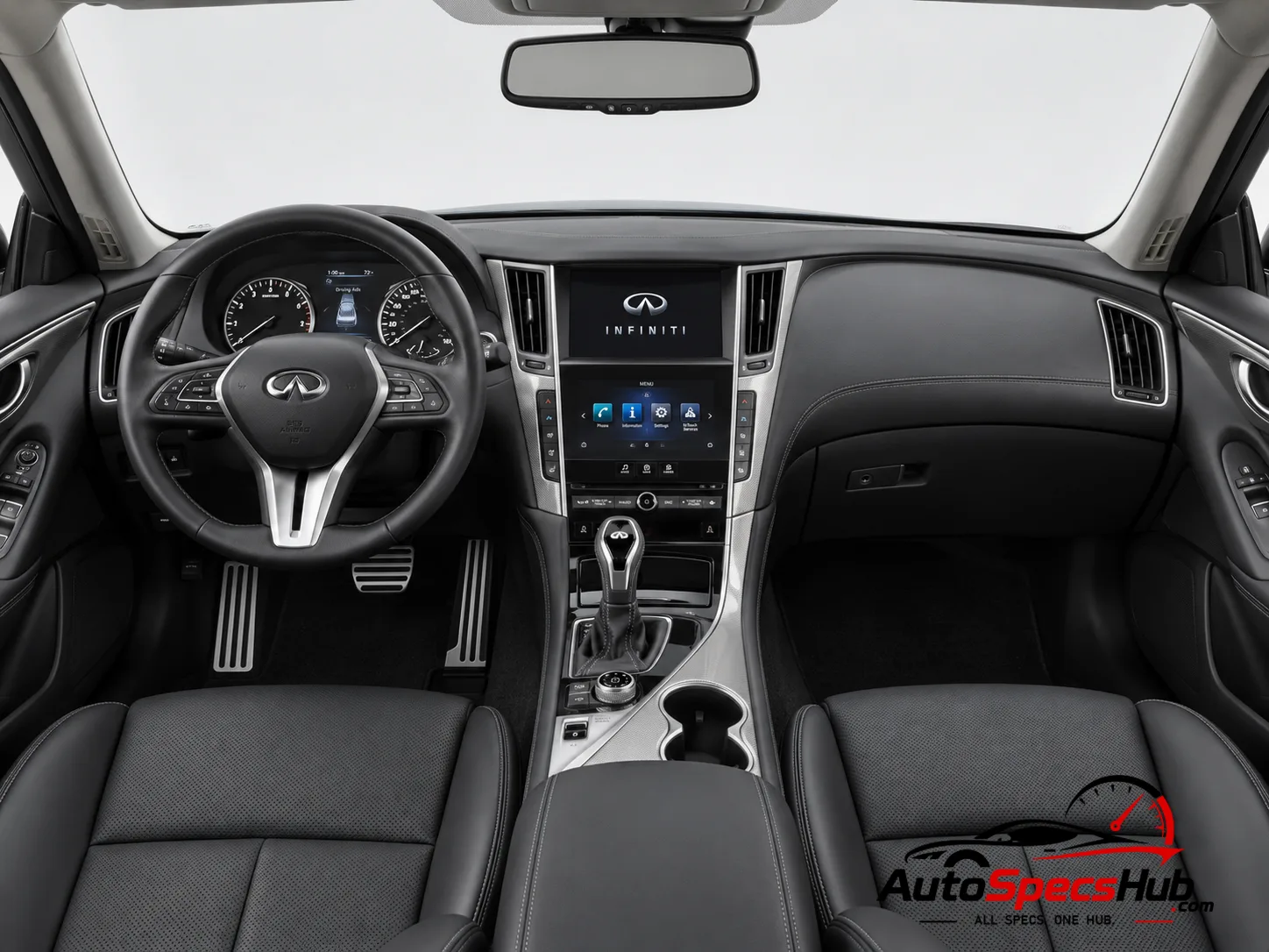 2016 (V37) Infiniti Q50 3.0t interior dashboard and front cabin