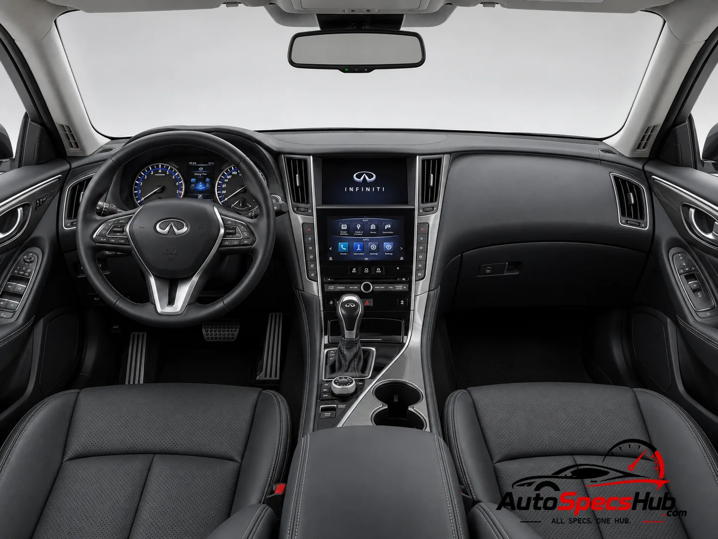 2013 (V37) Infiniti Q50 2.2d interior dashboard and front cabin