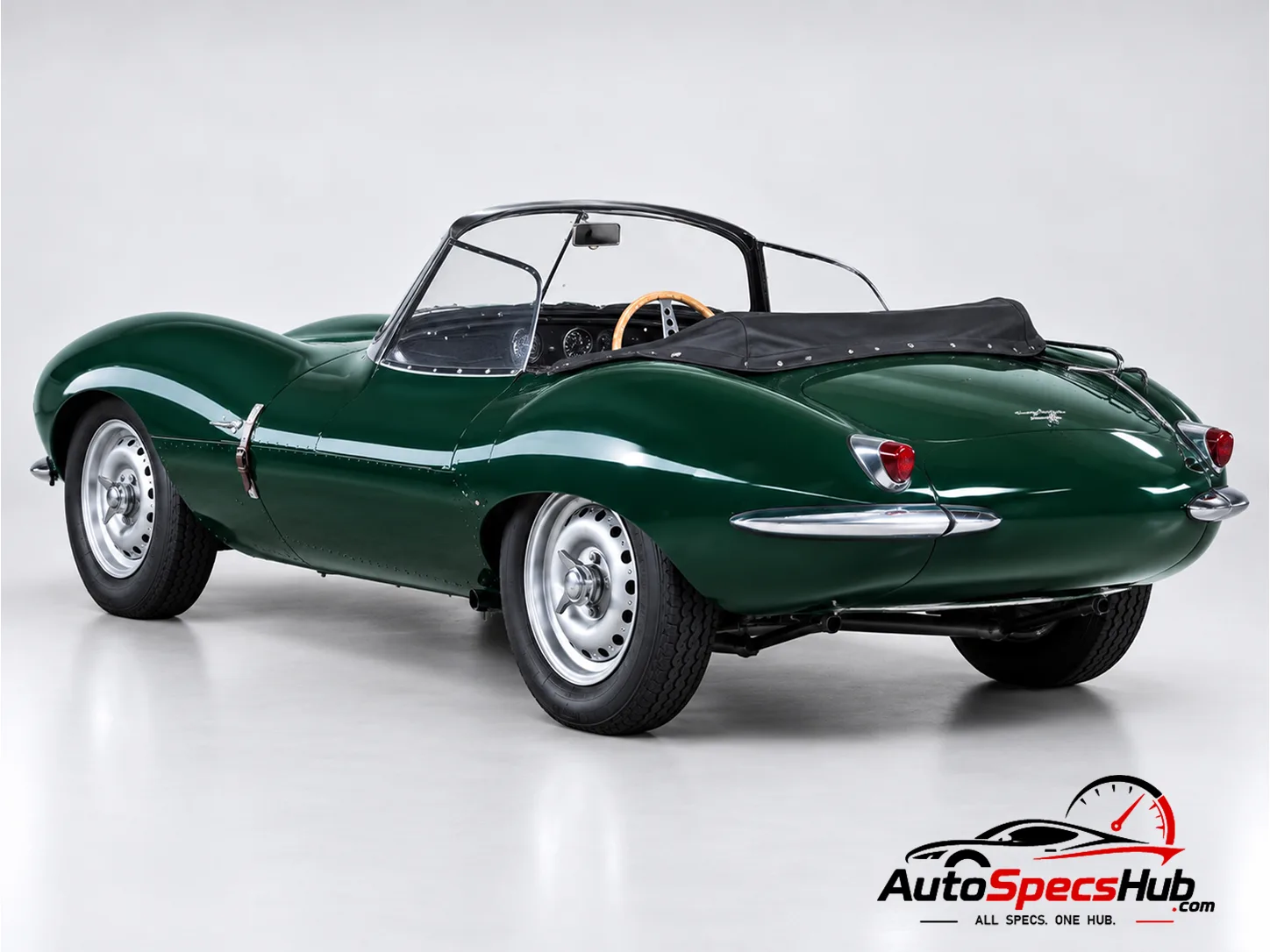 1957 Jaguar XK-SS rear three-quarter view