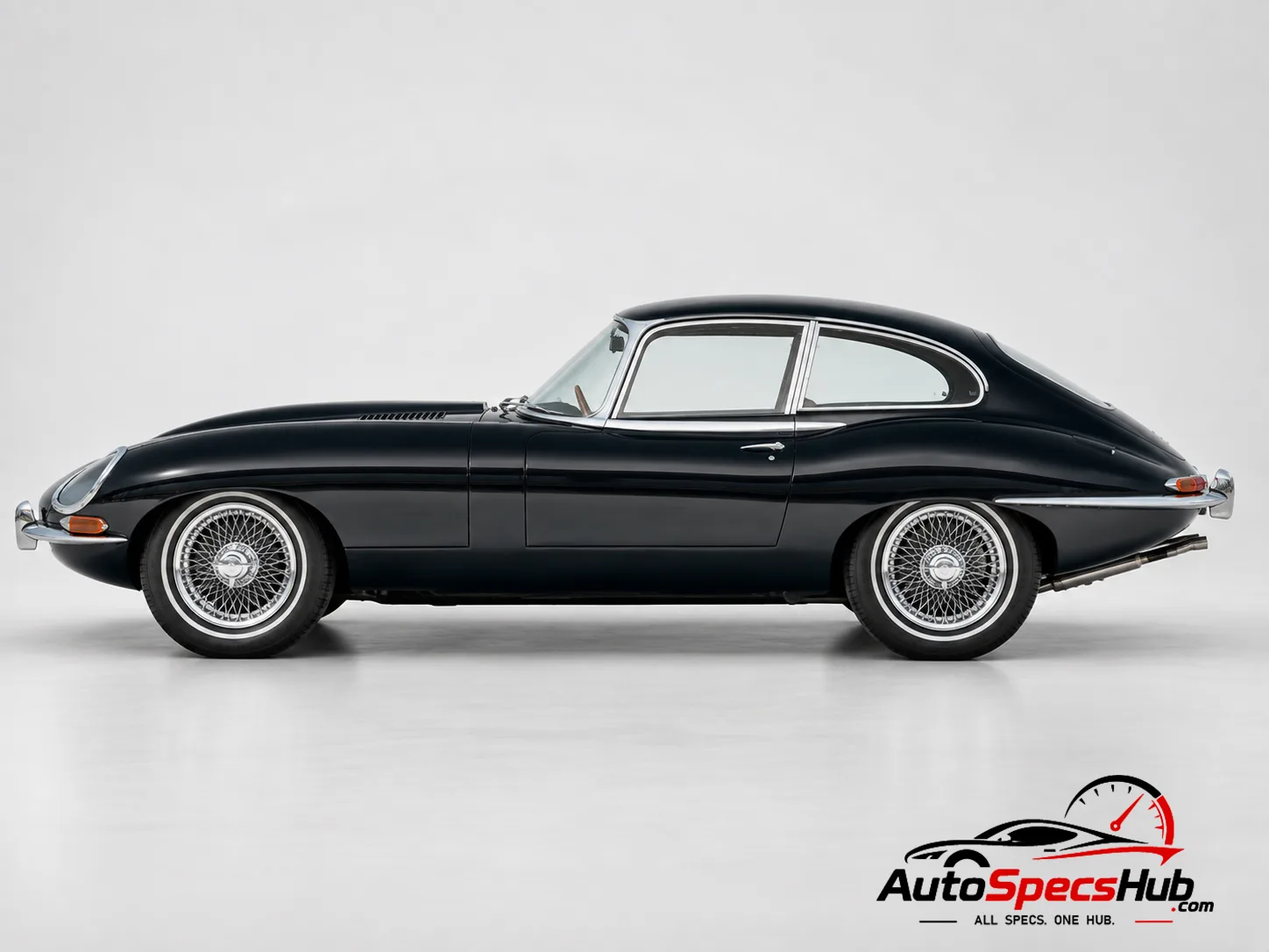 1966 (Series 1) Jaguar 4.2 XK-E 2+2 Coupe side profile