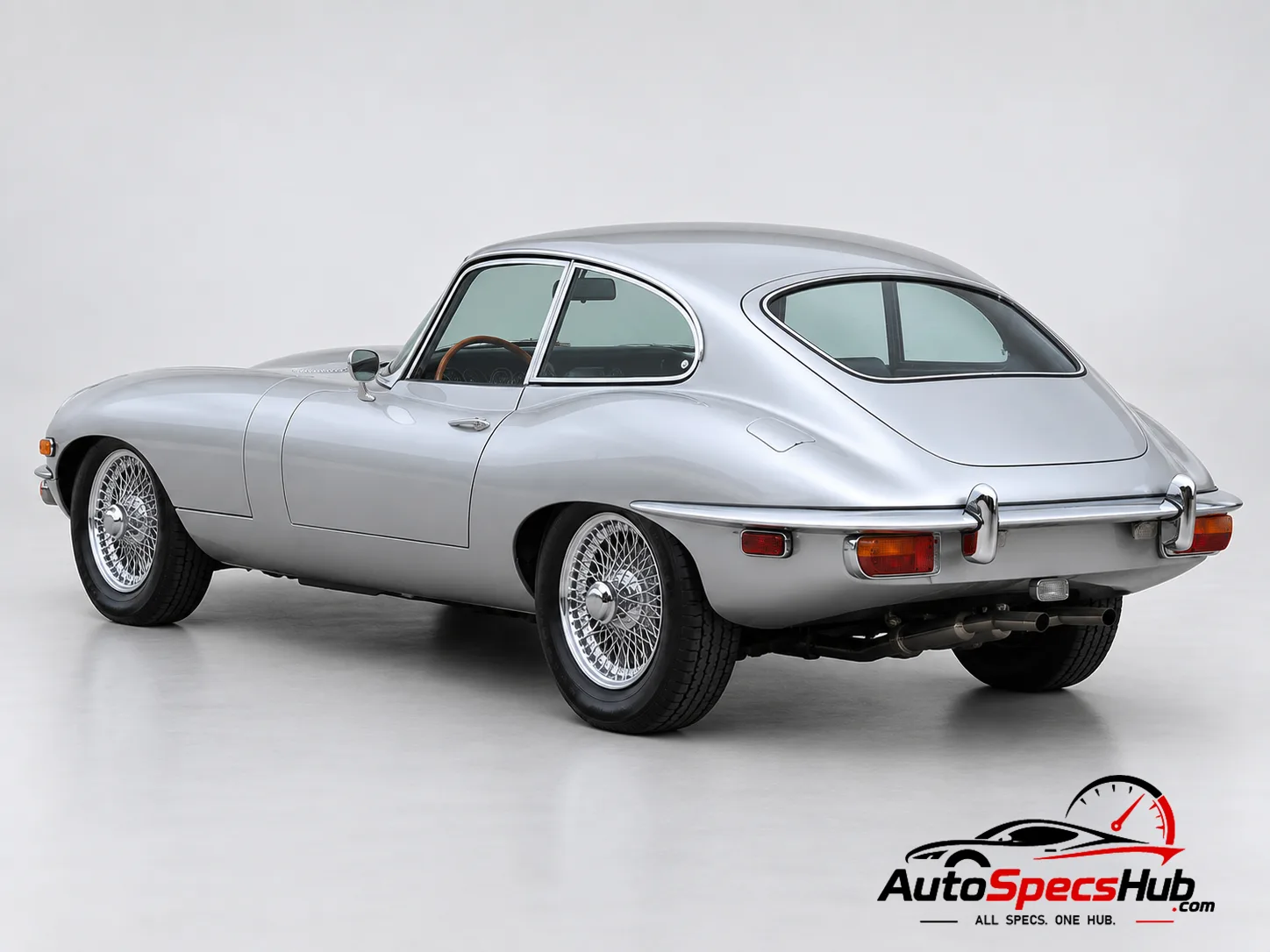 1968 Jaguar XK-E Coupe Series 2 rear three-quarter view