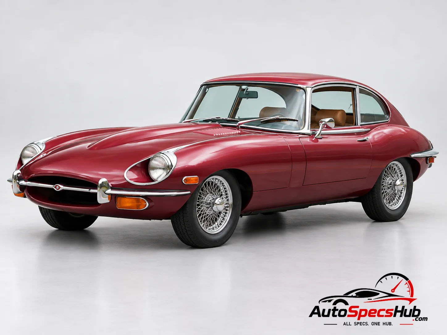 1968 Jaguar XK-E 2+2 Coupe Series 2 front three-quarter view